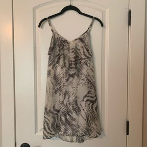Gray and white Snake print mini dress